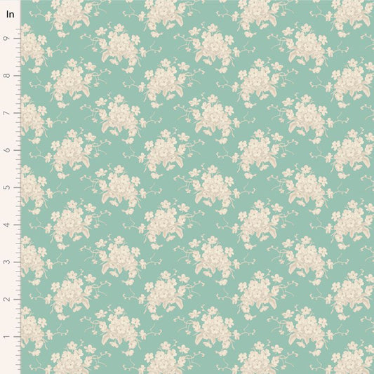 SUNDAY BRUNCH BY TILDA WHITE FLOWER TEAL