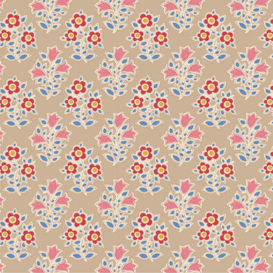 TILDA JUBILEE FARM FLOWERS SAND 1 METRE REMNANT