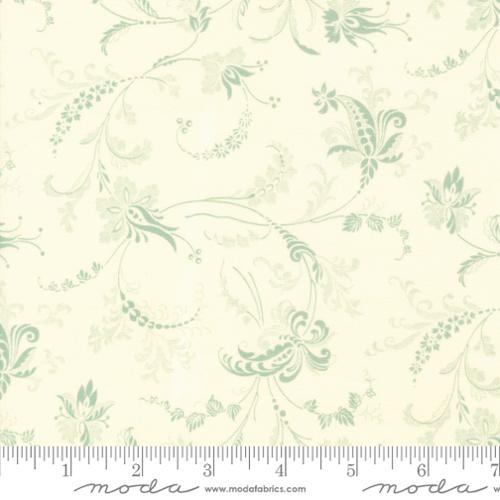 Etchings by Moda Serene Scroll Blenders Jacobean Aqua M4433321