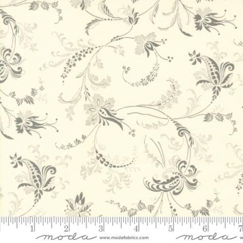 Etchings by Moda Serene Scroll Blenders Jacobean Charcoal/Parchment M4433323 REMNANT