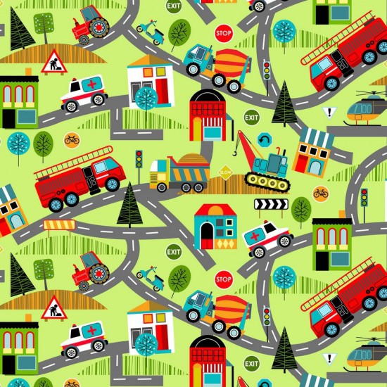 Around Town Road map Green by Nutex