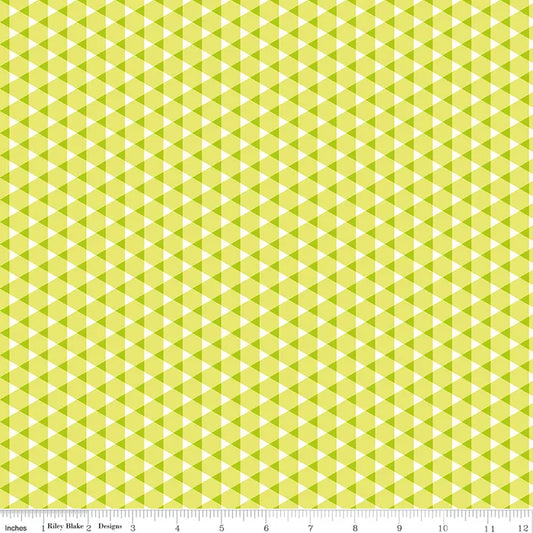 VIBRANCE BY RILEY BLAKE TRIANGLE GINGHAM PEAR