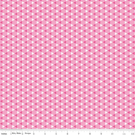 VIBRANCE BY RILEY BLAKE TRIANGLE GINGHAM PINK