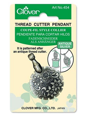 CLOVER THREAD CUTTER PENDANT ANTIQUE SILVER