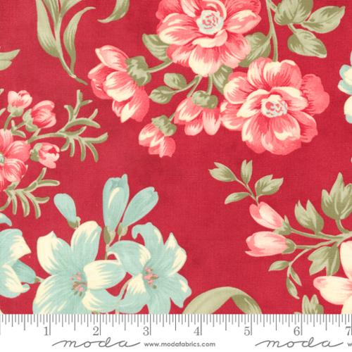 Etchings By Moda M4433013 Blossoms Large Floral Red
