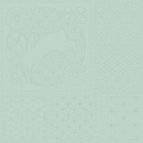 SASHIKO STITCHERY PANEL DV4055 CLOUD