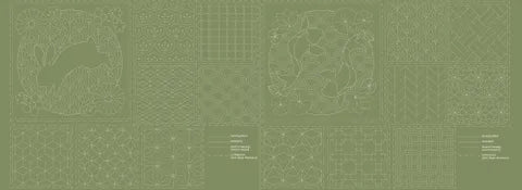 SASHIKO STITCHERY PANEL DV 4057 JUNGLE NIGHT