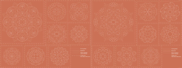 Mandala Stitchery Panel Terracotta