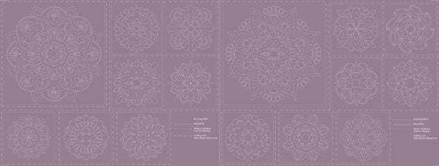 Mandala Stitchery Panel GRAPE