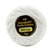WONDERFIL ELEGANZA PEARL COTTON SIZE 8 - 100 WHITE