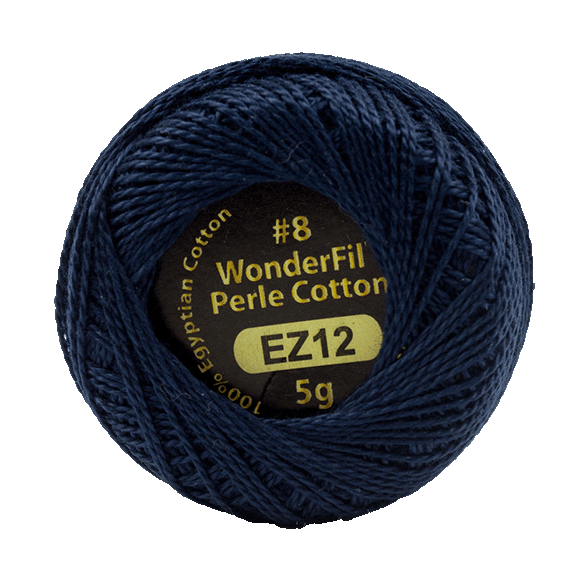 WONDERFIL ELEGANZA PEARL COTTON SIZE 8 - 12 NAVY