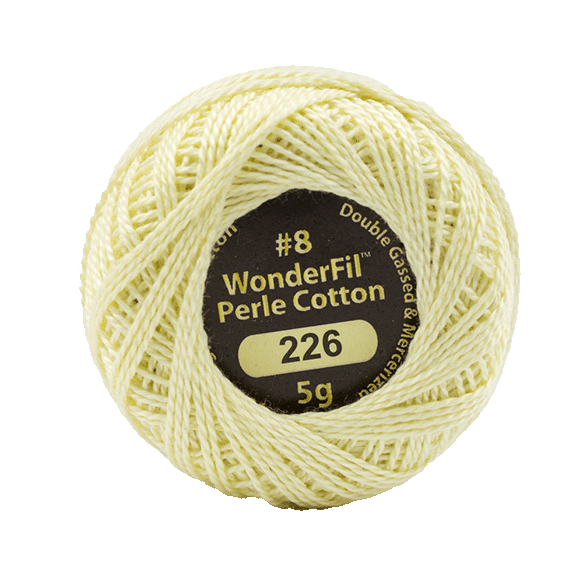 WONDERFIL ELEGANZA PEARL COTTON SIZE 8 - 226 DANDELION PUFF