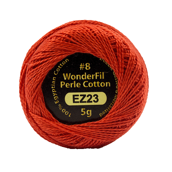 WONDERFIL ELEGANZA PEARL COTTON SIZE 8 - 23 RACE CAR RED