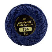WONDERFIL ELEGANZA PEARL COTTON SIZE 8 734 DENIM