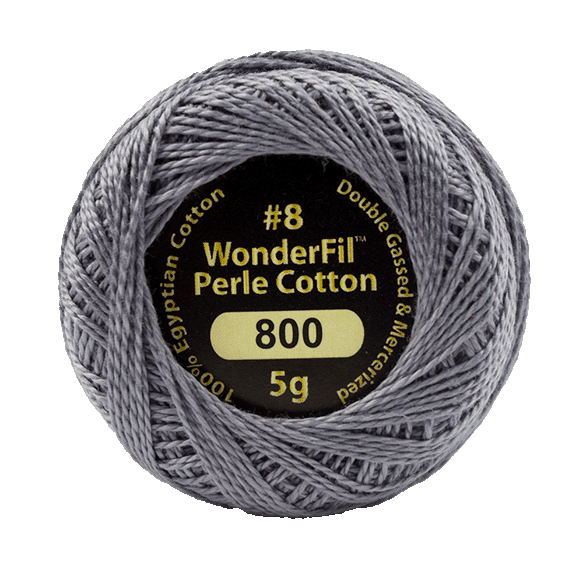 WONDERFIL ELEGANZA PEARL COTTON SIZE 8 800 BREWING STORM