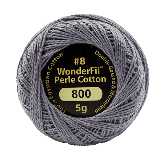 WONDERFIL ELEGANZA PEARL COTTON SIZE 8  800 BREWING STORM
