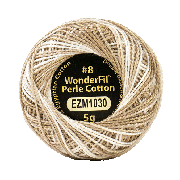 WONDERFIL ELEGANZA VARIEGATED PERLE 8 LINEN 1030