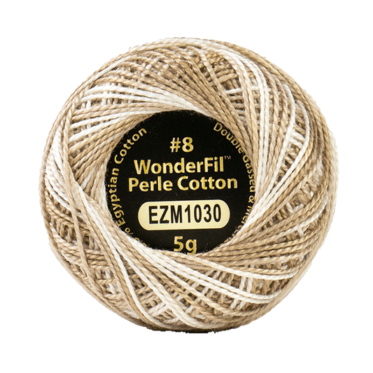 WONDERFIL ELEGANZA VARIEGATED PERLE 8 LINEN 1030