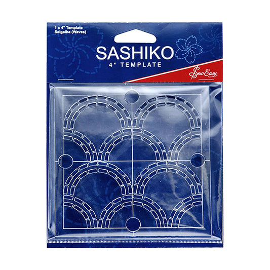 SASHIKO 4" TEMPLATE (WAVES)