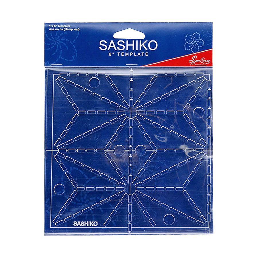 SASHIKO 6"TEMPLATE (HEMP LEAF)