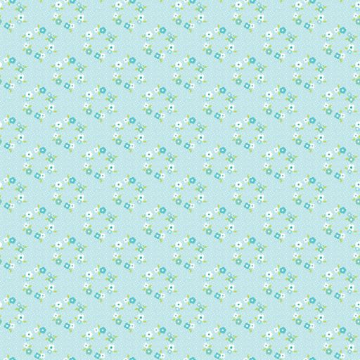 MARKET DAY FLORAL WREATH TEAL