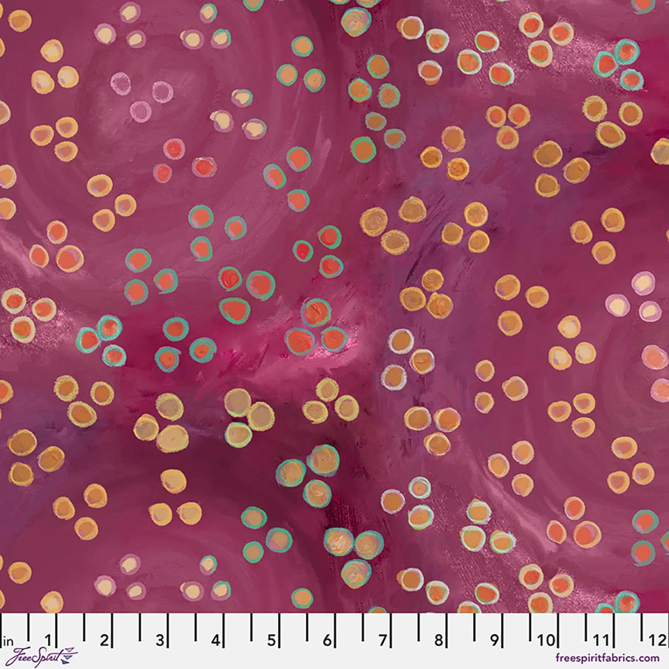 BIRDS OF A FEATHER BY HELEN GODDEN DOTS RASPBERRY