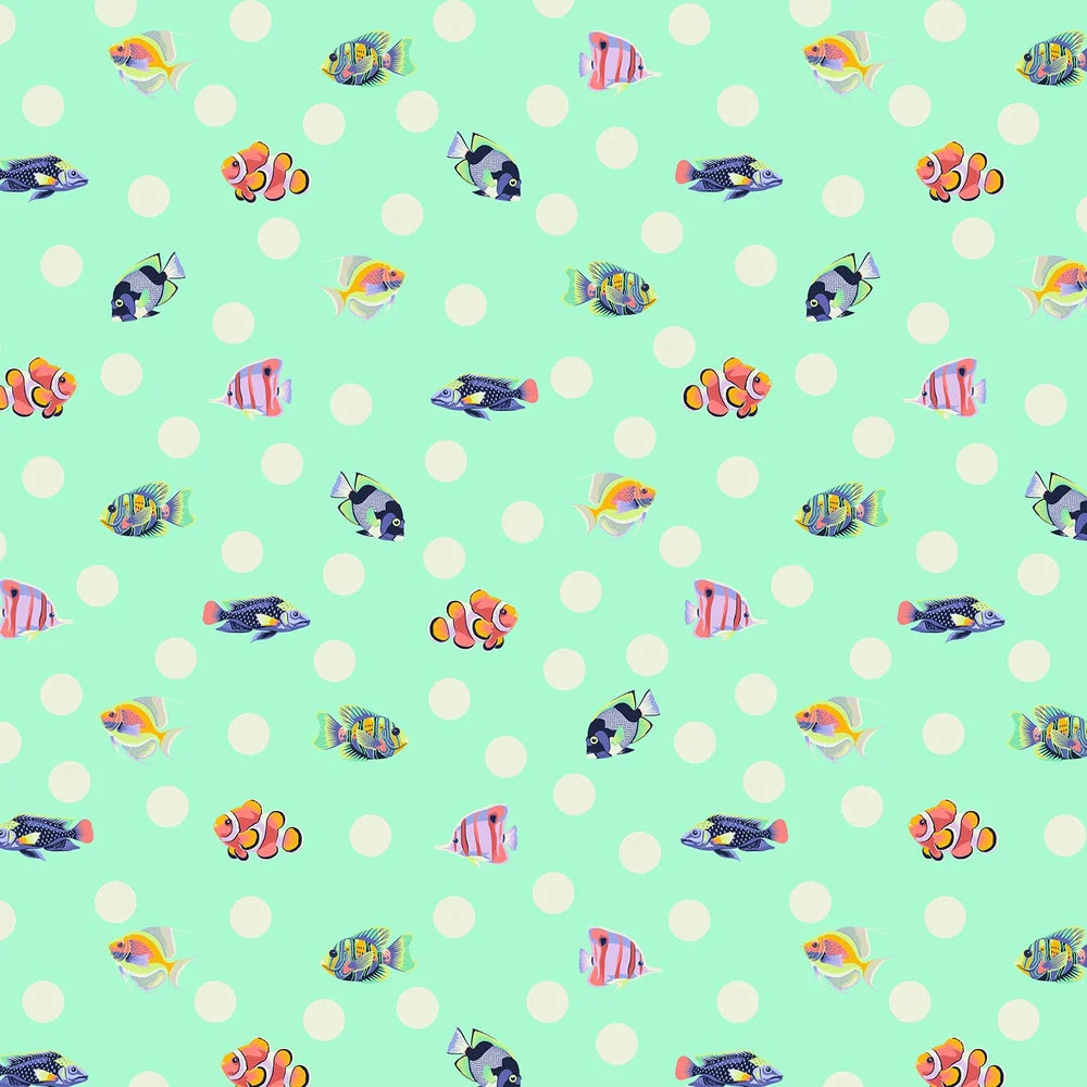 TULA PINK FLORAL REEF PRE ORDER 268 SEAFOAM