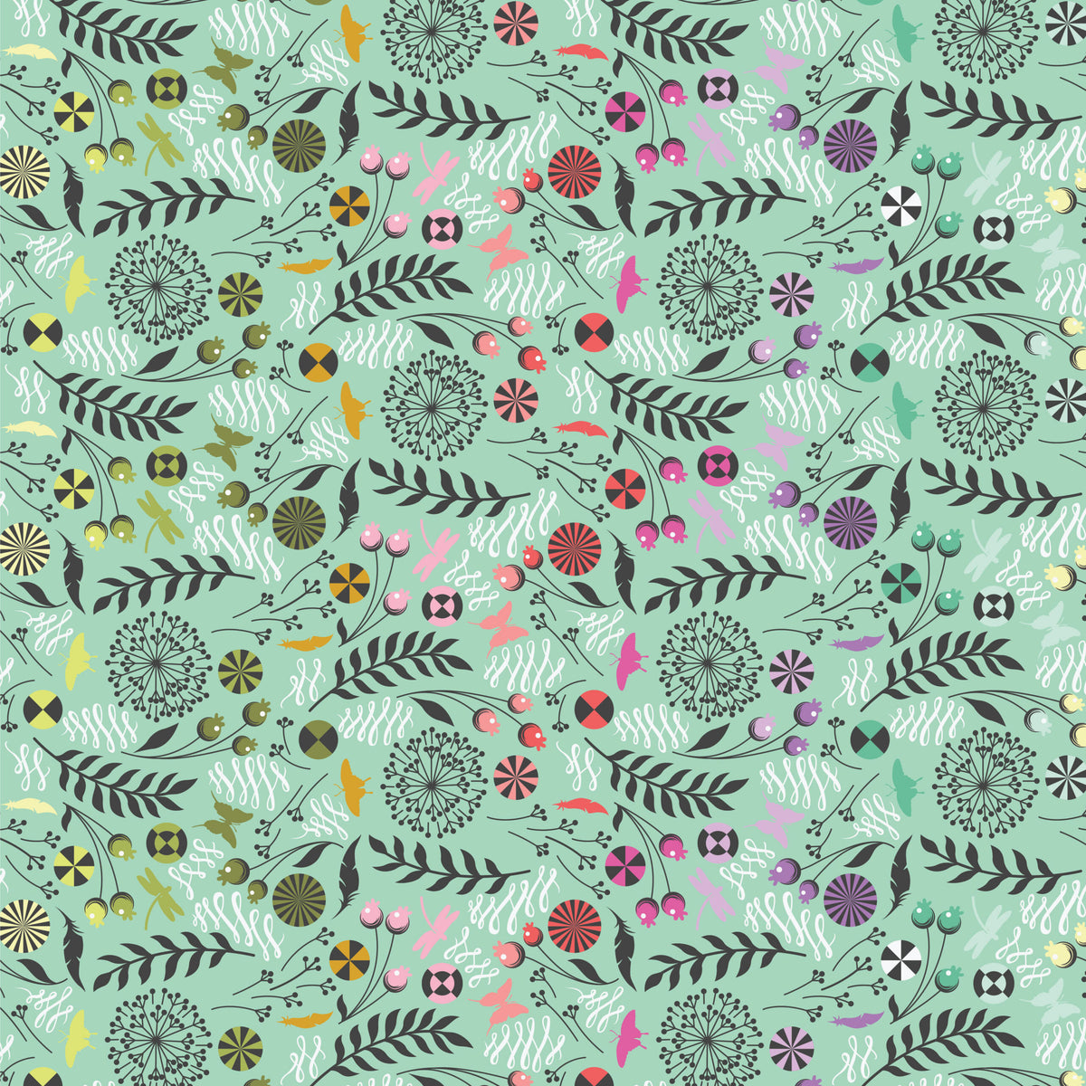 TULA PINK PRINCE CHARMING DEJA VU SWEET MINT