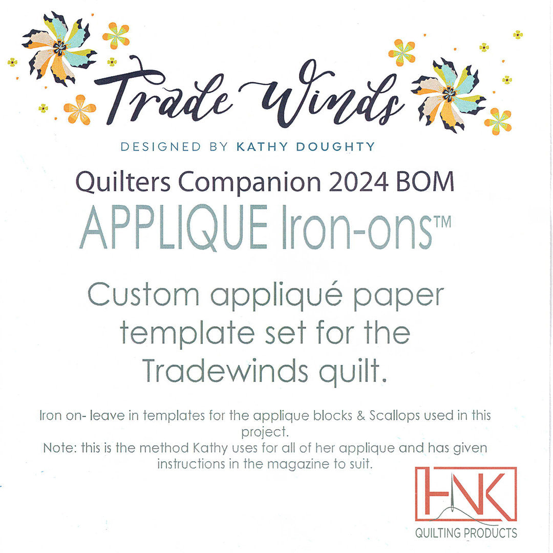 TRADE WINDS APPLIQUE IRON ON'S