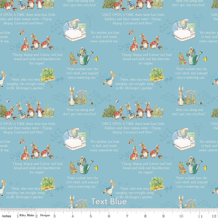 THE TALE OF PETER RABBIT TEXT BLUE