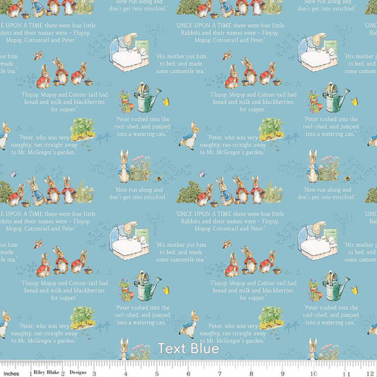 THE TALE OF PETER RABBIT TEXT BLUE