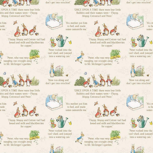 THE TALE OF PETER RABBIT -TEXT CREAM REMNANT