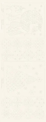 CHRISTMAS SASHIKO PANEL NATURAL