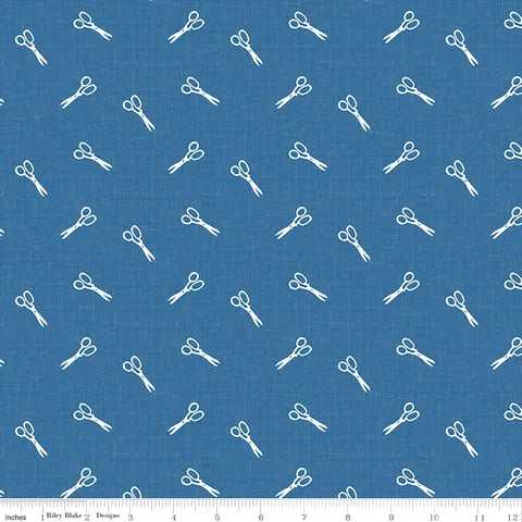 BLUE BLOOMS & THREADS DENIM