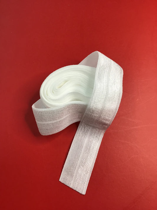 20mm Fold Over Elastic Off White