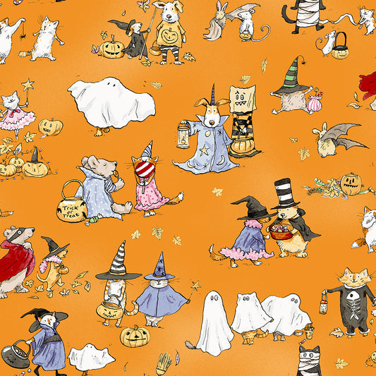 HALLOWEEN PARADE TOILE ORANGE