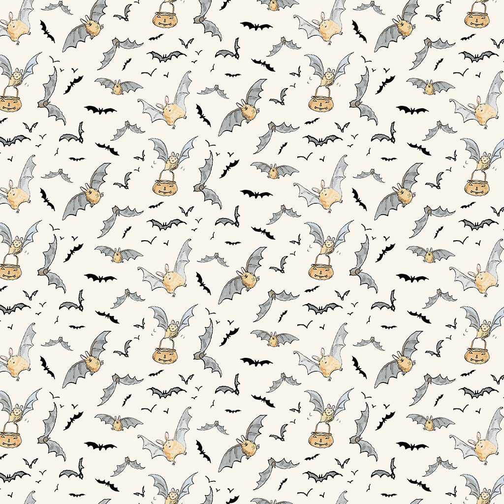 HALLOWEEN PARADE BATS LIGHT CREAM