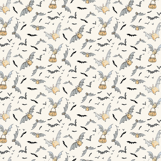 HALLOWEEN PARADE BATS LIGHT CREAM