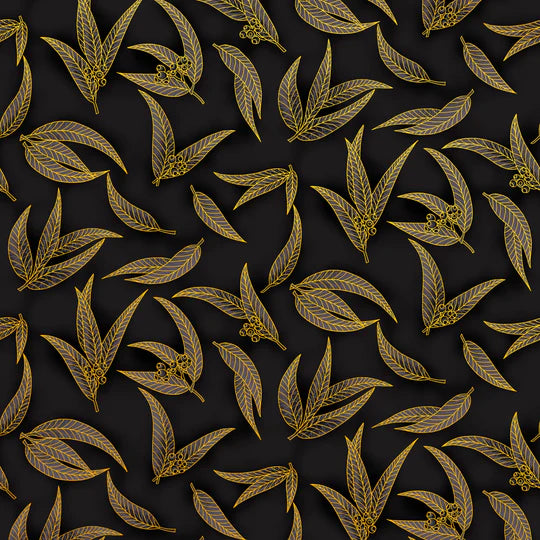 UNDER THE AUSTRALIAN SUN GUM LEAVES BLACK