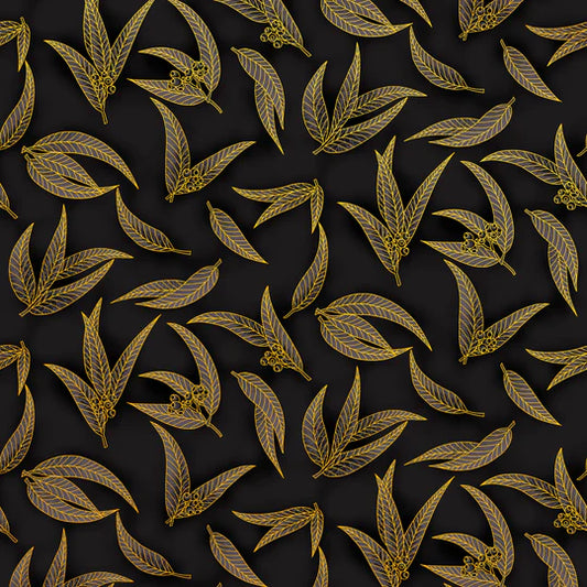 UNDER THE AUSTRALIAN SUN GUM LEAVES BLACK