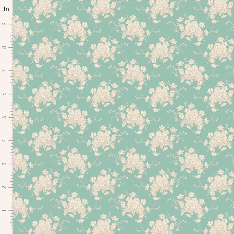 SUNDAY BRUNCH BY TILDA WHITE FLOWER TEAL PRE-ORDER