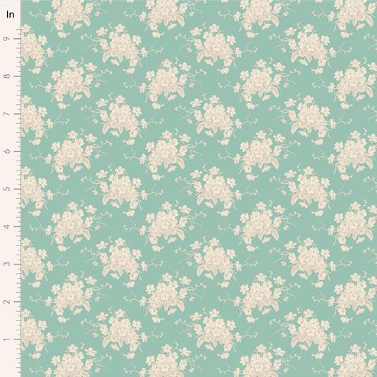 SUNDAY BRUNCH BY TILDA WHITE FLOWER TEAL PRE-ORDER