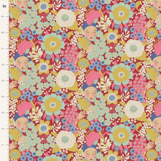 WALLFLOWER BY TILDA BURGUNDY PRE-ORDER
