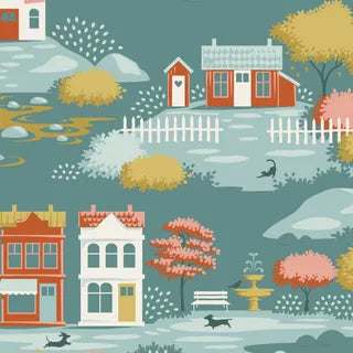 VILLAGE LIFE BY TILDA VILLAGE TEAL- PRE ORDER