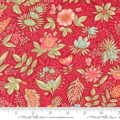 Etchings by Moda Joyful Jacobean Floral Red M4433213