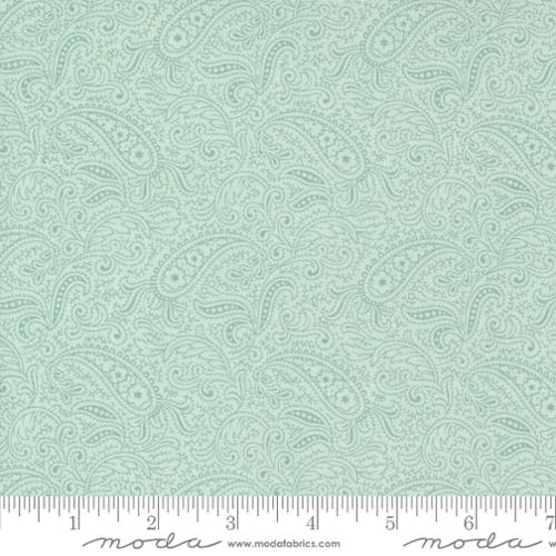 Etchings by Moda Patient Paisley Aqua M4433412