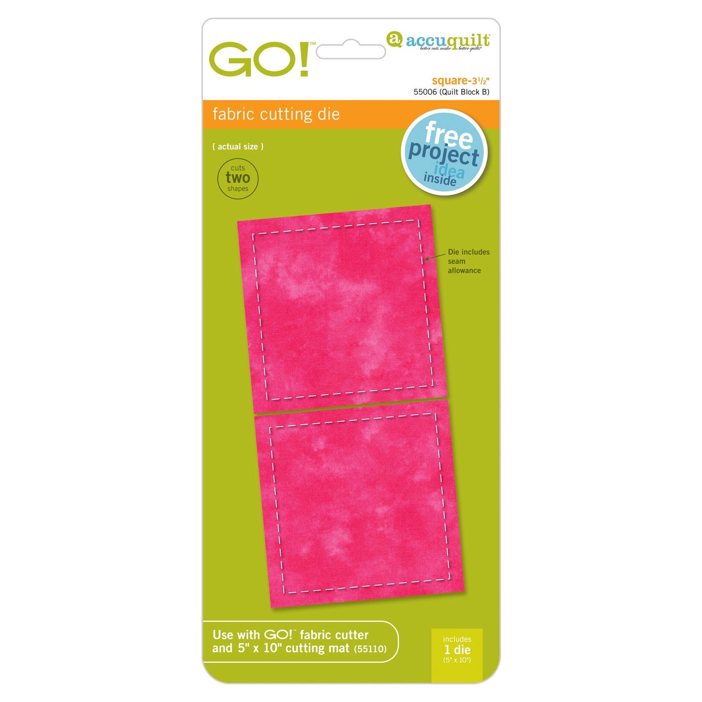 GO! SQUARE 3 1/2 (3" FINISHED) ACCUQUILT