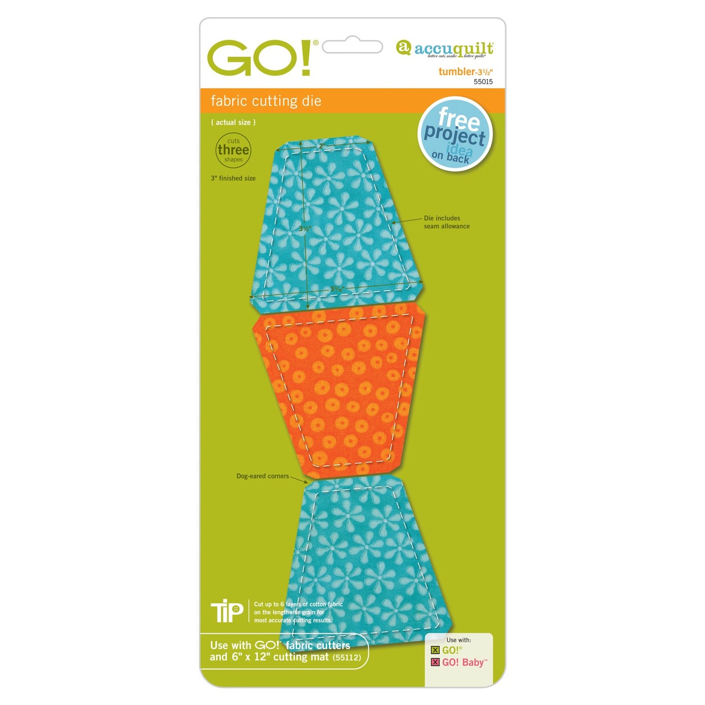 GO! TUMBLER 3 1/2 (3" FINISHED) ACCUQUILT