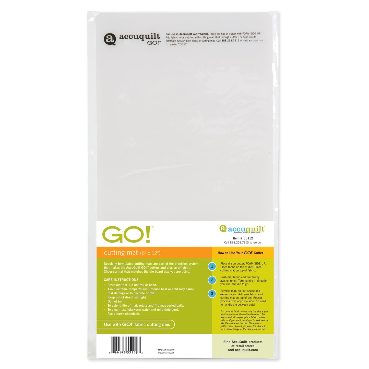 GO! CUTTING MAT 6" X 12" ACCUQUILT