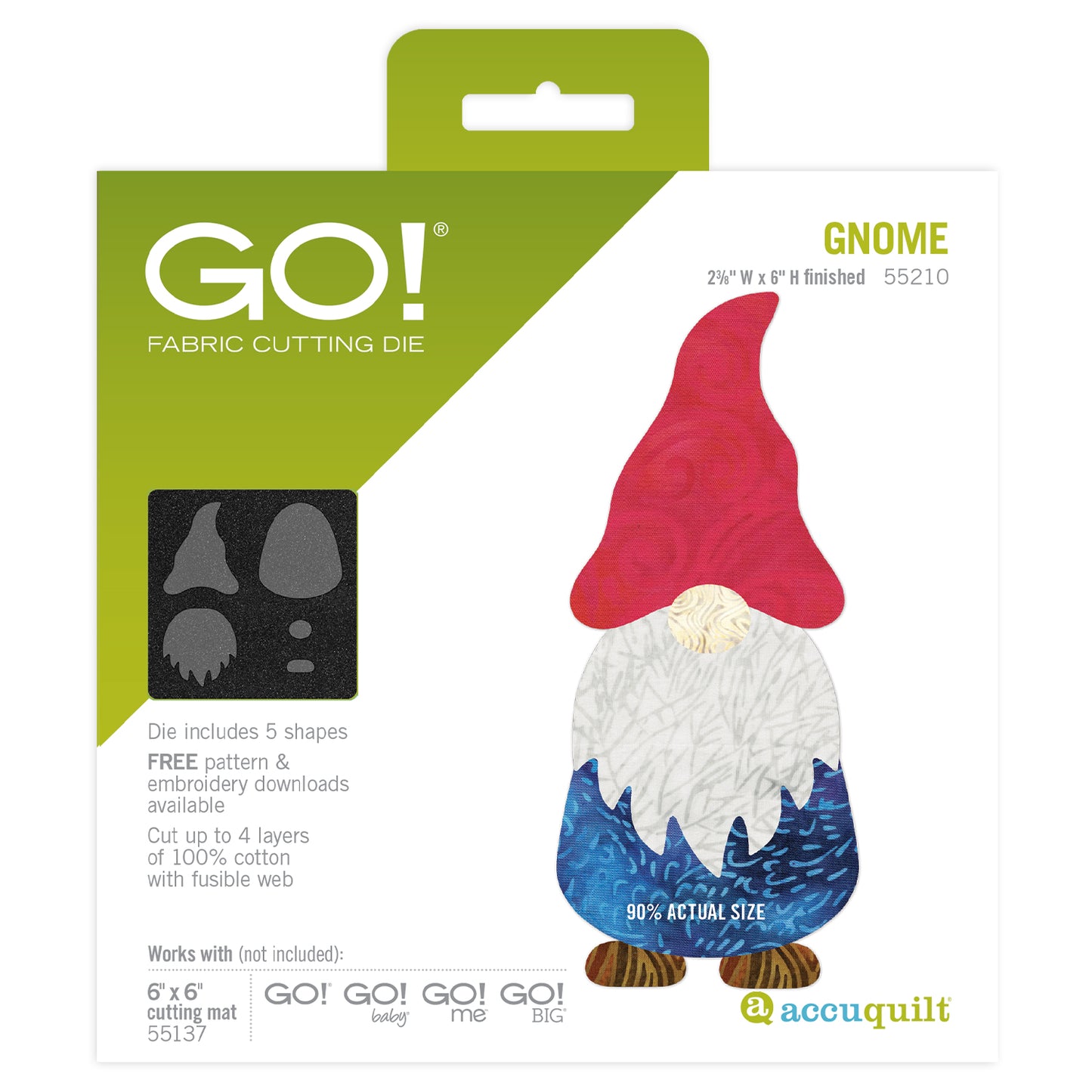GO! APPLIQUE GNOME ACCUQUILT